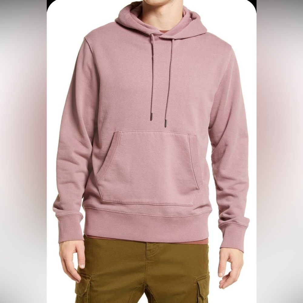 MADEWELL Men's Pink Hoodie Small Heavyweight Cotton
